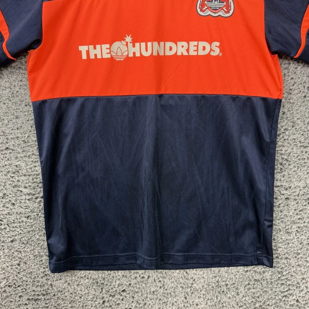 Adidas Shirt Mens Medium Blue Orange The Hundreds Skateboarding Climalite